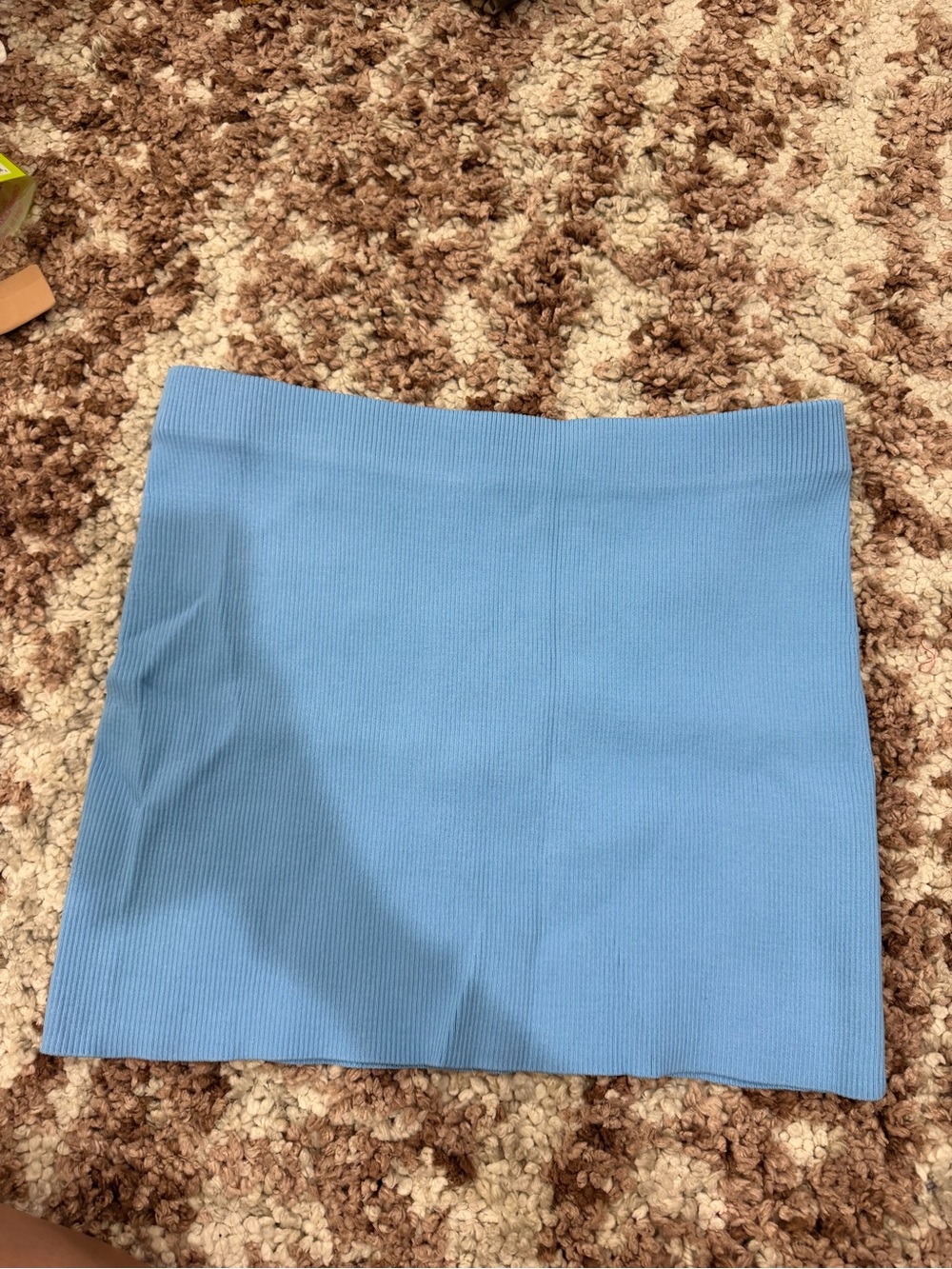 Zara Blue Ribbed Mini Skirt